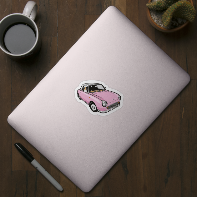 Nissan Figaro Pink by Jamie Lee Art